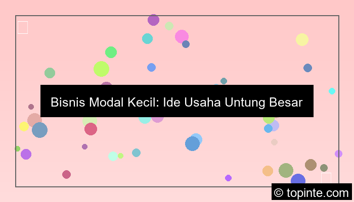 desain bisnis modal kecil