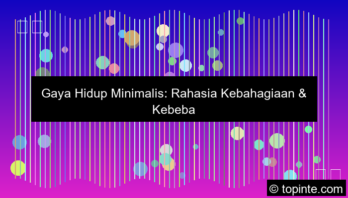 grafik gaya hidup minimalis