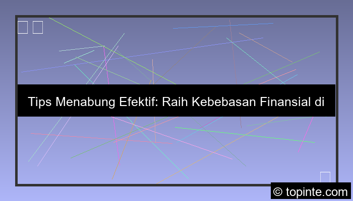 grafik tips menabung efektif